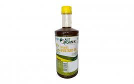 Just Organik Organic Mustard Oil   Plastic Bottle  1 litre